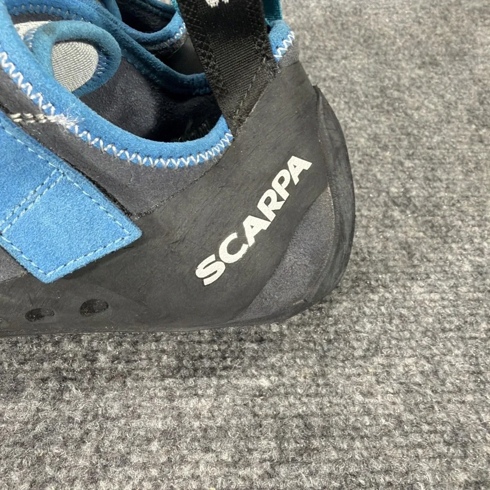 Scarpa Rock Climbing Shoes Mens 8.5 Gray Origin Hook & Loop Vision Rubber Italy